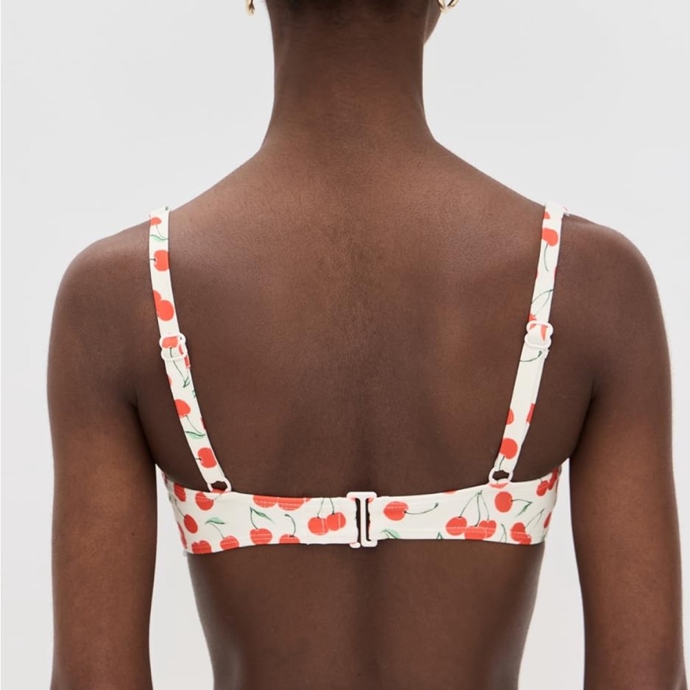 Good American Cherry Demi Support Bikini Top NWT small - Picture 2 of 2